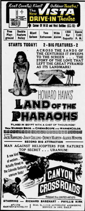 Vista Drive-In Theatre - Sept 1955 Ad (newer photo)